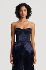 Tops | Women Scanlan Theodore FRENCH SATIN BUSTIER Ink