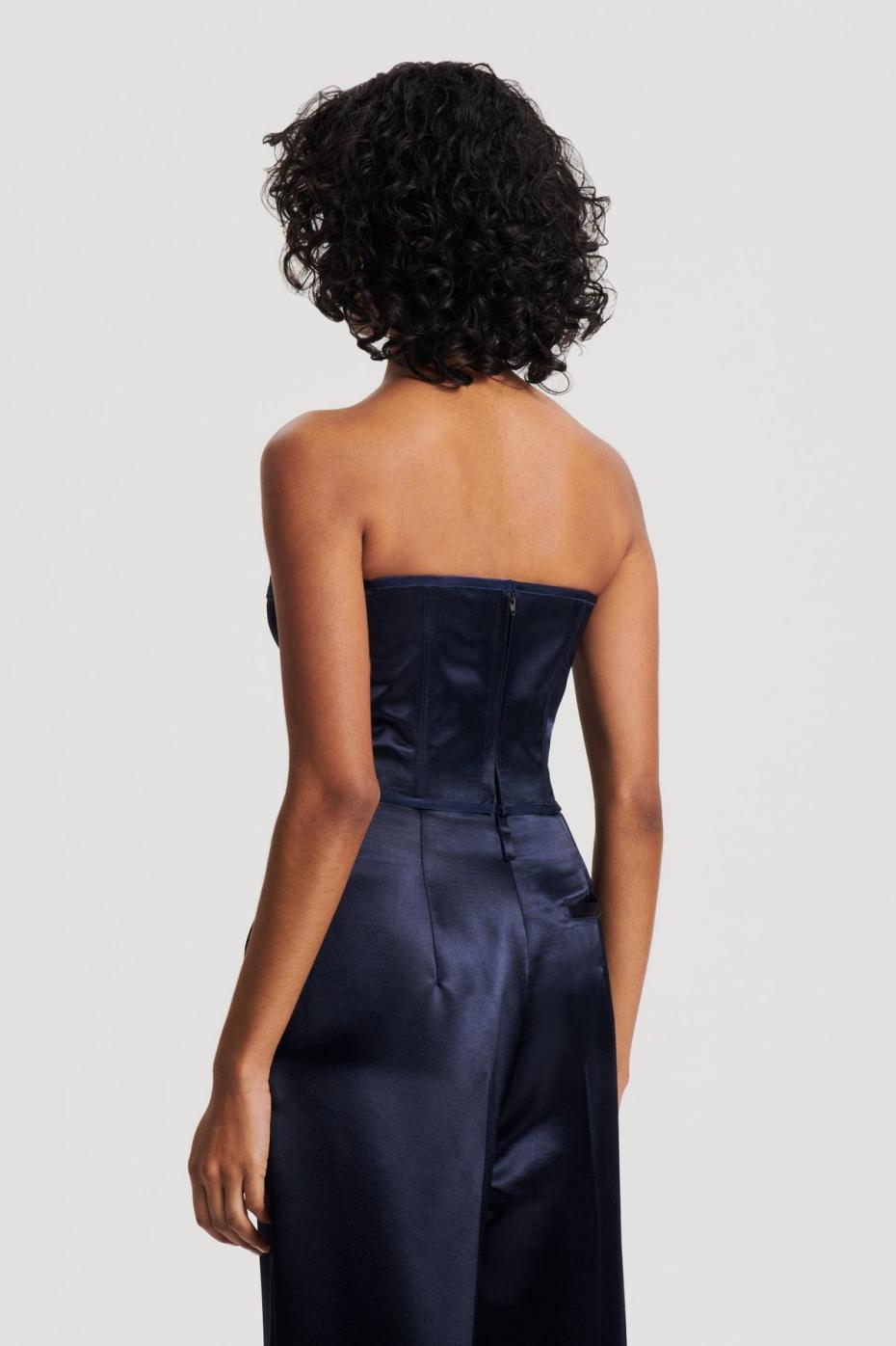 Tops | Women Scanlan Theodore FRENCH SATIN BUSTIER Ink