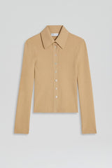 Tops | Women Scanlan Theodore KNIT SHIRT Lt.camel