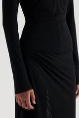 Tops | Women Scanlan Theodore MESH TURBAN TWIST TOP Black