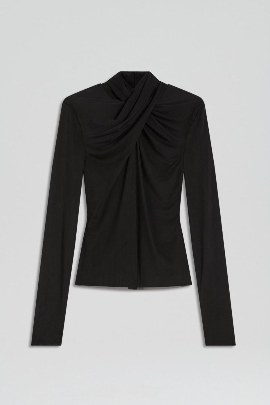 Tops | Women Scanlan Theodore MESH TURBAN TWIST TOP Black