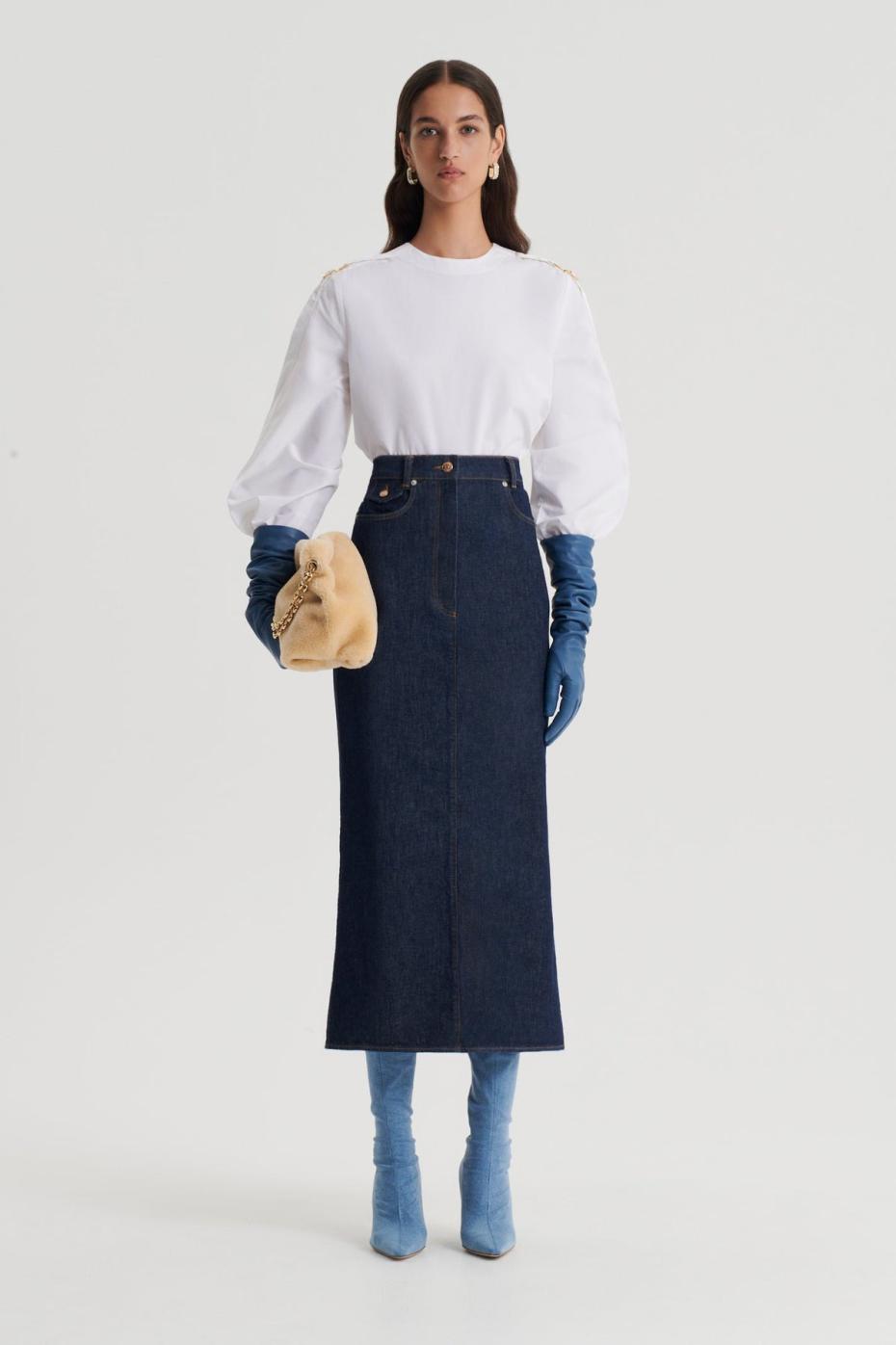 Tops | Women Scanlan Theodore PARACHUTE COTTON BUCKLE TOP White