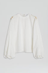 Tops | Women Scanlan Theodore PARACHUTE COTTON BUCKLE TOP White