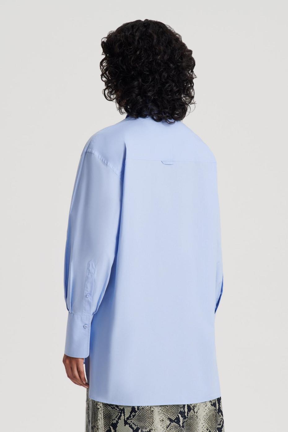 Tops | Women Scanlan Theodore PARACHUTE COTTON SHIRT Cornflower