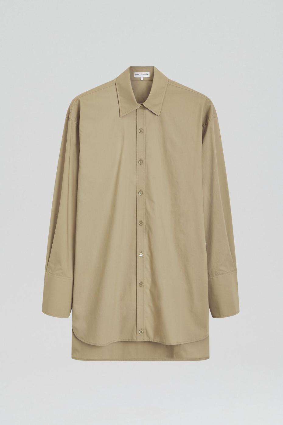 Tops | Women Scanlan Theodore PARACHUTE COTTON SHIRT Khaki