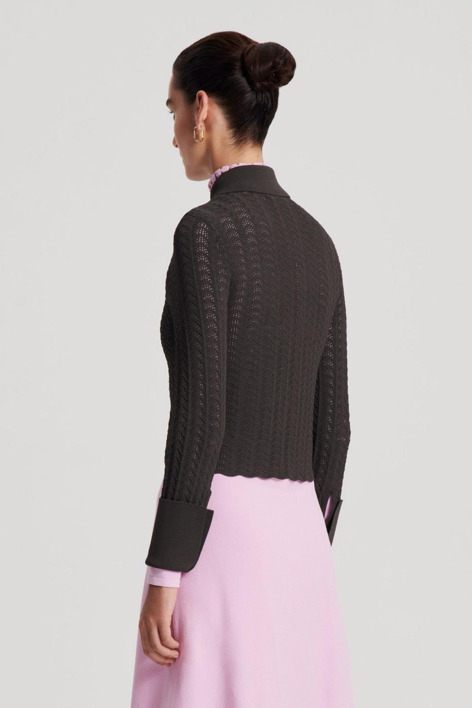 Tops | Women Scanlan Theodore PLEAT LACE LS SHIRT Jungle