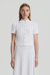 Tops | Women Scanlan Theodore PLEAT LACE SHIRT White