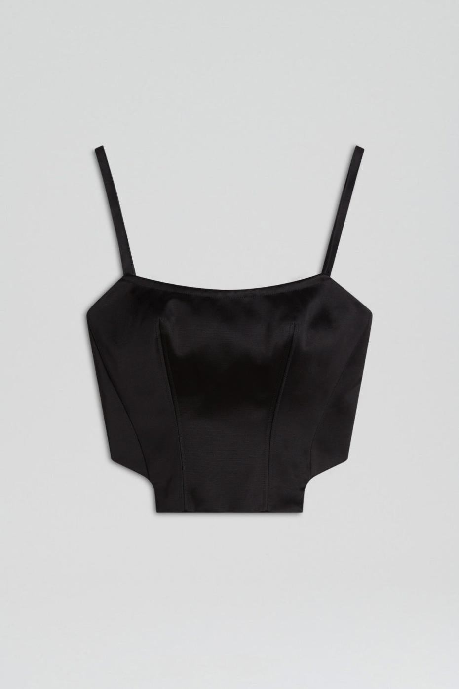 Tops | Women Scanlan Theodore SATIN BUSTIER Black