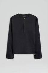 Tops | Women Scanlan Theodore SILK SATIN TOP Navy