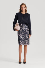 Tops | Women Scanlan Theodore SILK SATIN TOP Navy