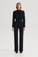 Tops | Women Scanlan Theodore SILK SHOULDER PAD SHIRT Black