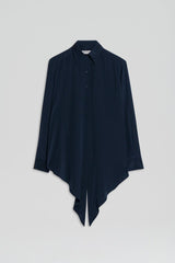 Tops | Women Scanlan Theodore SILK TIE FRONT SHIRT Navy