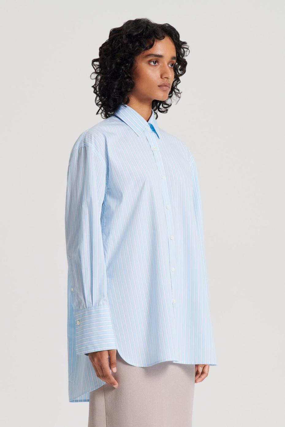 Tops | Women Scanlan Theodore STRIPED SHIRT Pale.blue