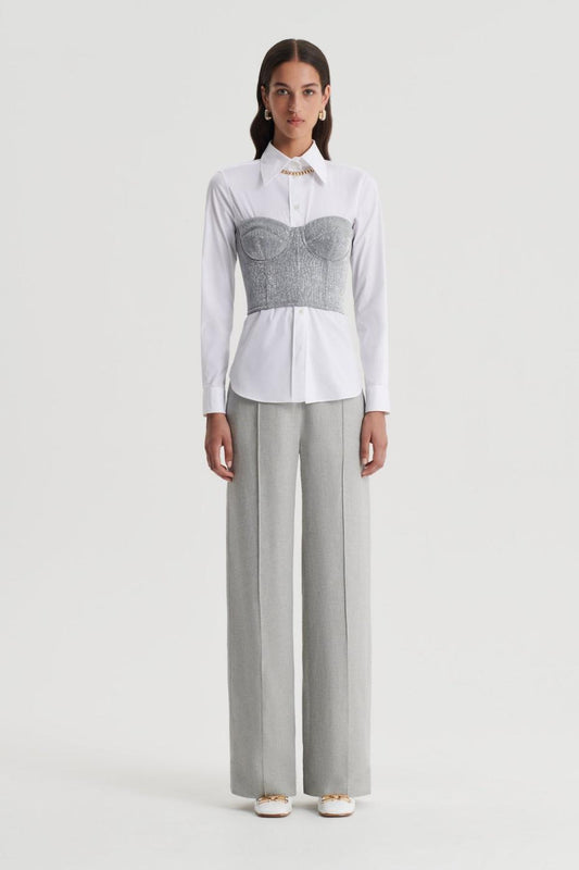 Tops | Women Scanlan Theodore TINSEL BUSTIER Silver