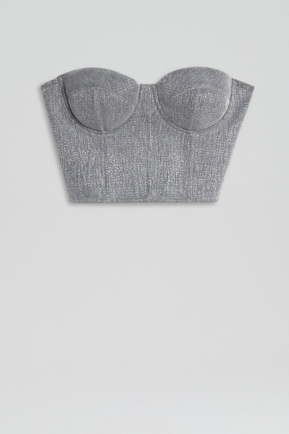 Tops | Women Scanlan Theodore TINSEL BUSTIER Silver