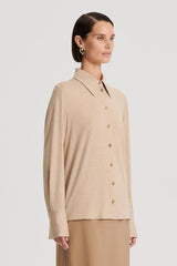 Tops | Women Scanlan Theodore TINSEL SHIRT Champagne