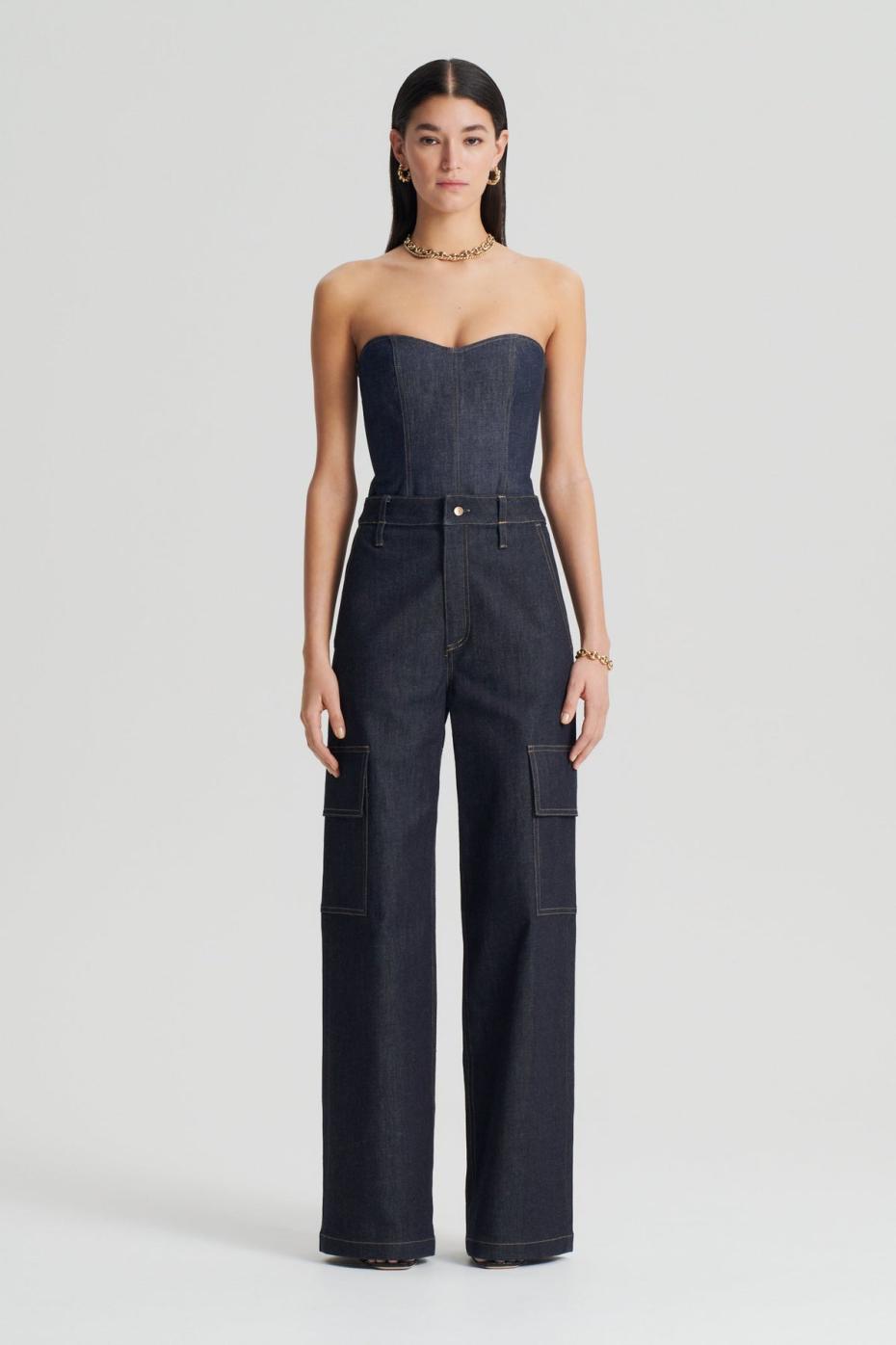 Trousers | Women Scanlan Theodore DENIM CARGO JEAN Indigo 12.75