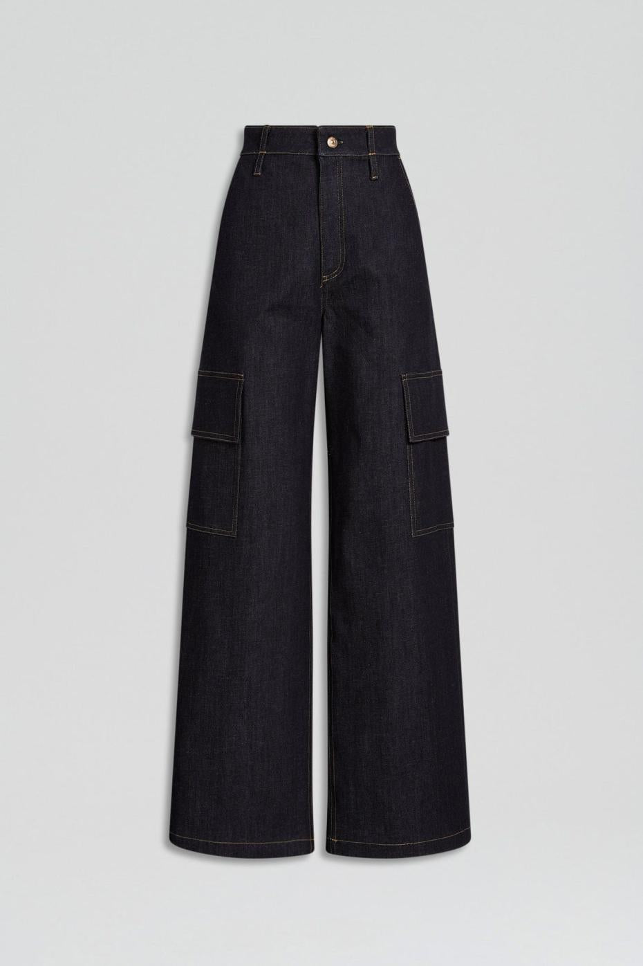 Trousers | Women Scanlan Theodore DENIM CARGO JEAN Indigo 12.75