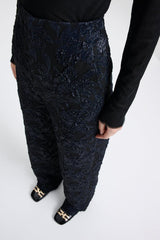 Trousers | Women Scanlan Theodore FRENCH JACQUARD TROUSER Black