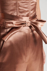Trousers | Women Scanlan Theodore FRENCH SATIN TROUSER Cinnamon