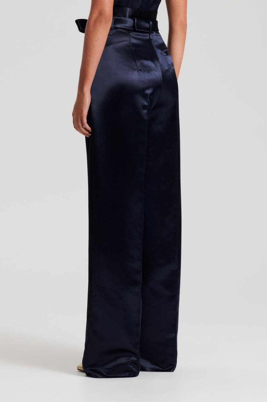 Trousers | Women Scanlan Theodore FRENCH SATIN TROUSER Ink