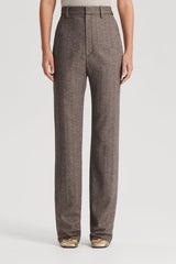 Trousers | Women Scanlan Theodore HERRINGBONE WEAVE TROUSER Moro