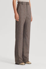 Trousers | Women Scanlan Theodore HERRINGBONE WEAVE TROUSER Moro
