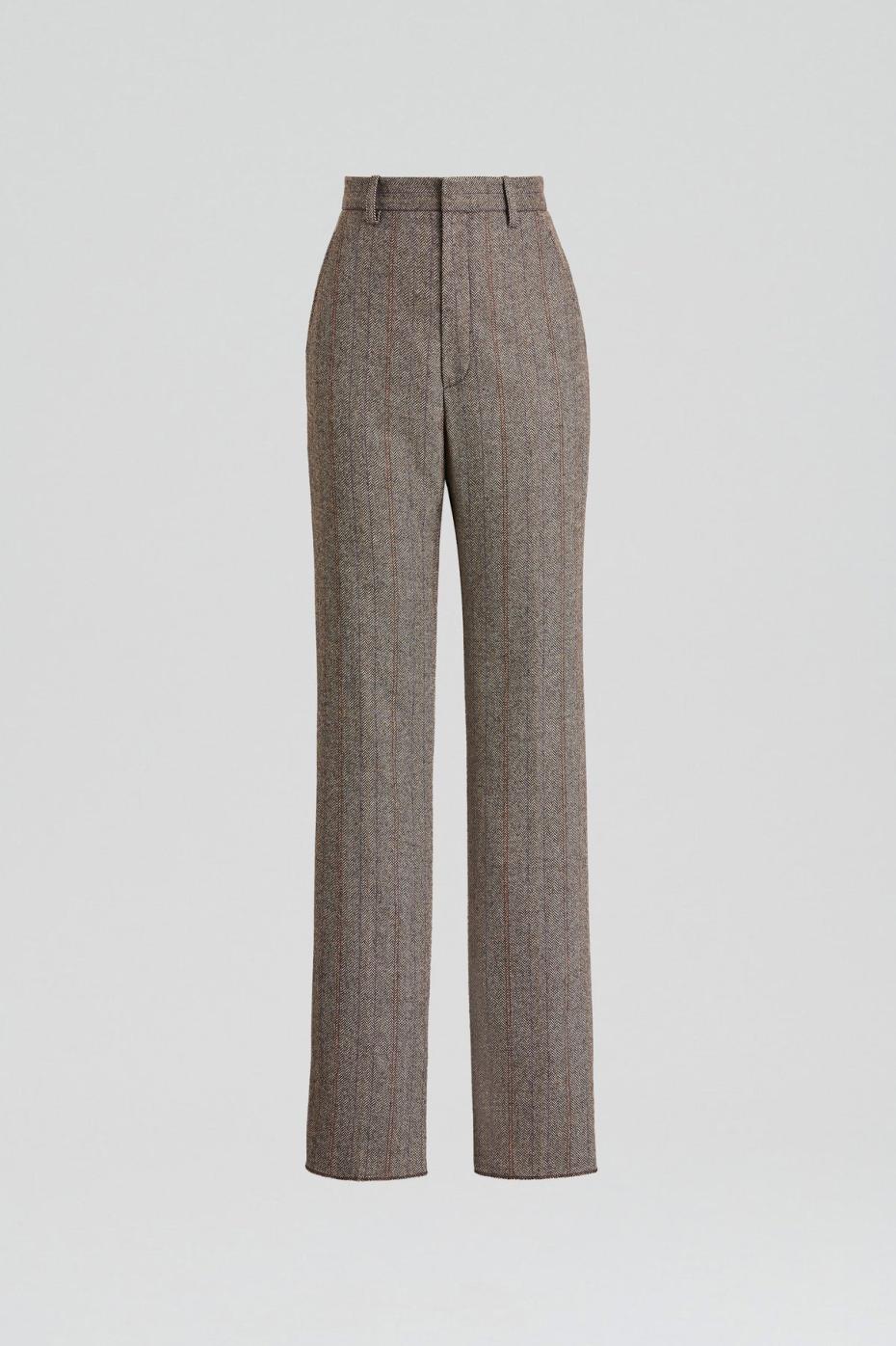 Trousers | Women Scanlan Theodore HERRINGBONE WEAVE TROUSER Moro