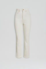 Trousers | Women Scanlan Theodore HIGH RISE STRAIGHT CROP JEAN Natural.11.5