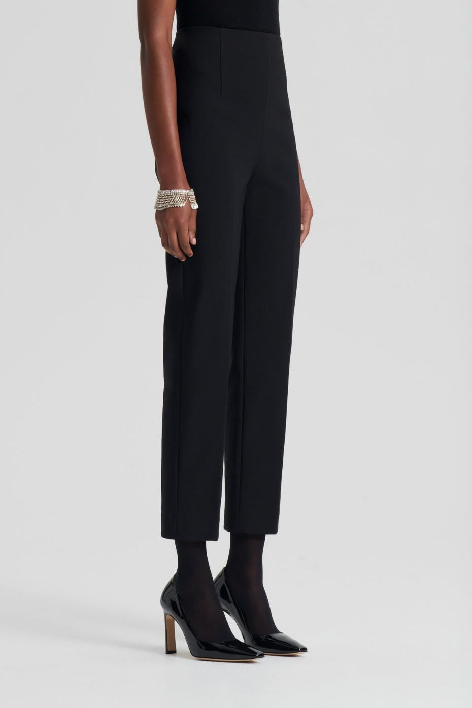 Trousers | Women Scanlan Theodore ITALIAN HIGHWAIST SLIM TROUSER Black