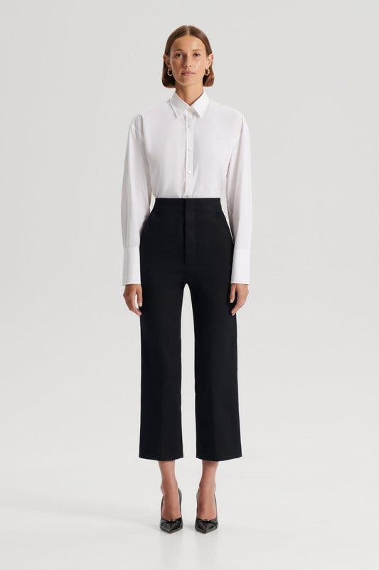 Trousers | Women Scanlan Theodore MERCERISED COTTON TROUSER Black