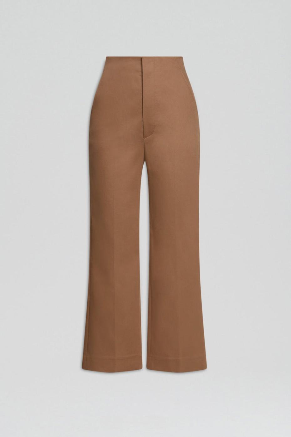 Trousers | Women Scanlan Theodore MERCERISED COTTON TROUSER Camel