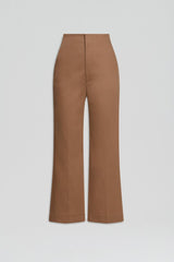 Trousers | Women Scanlan Theodore MERCERISED COTTON TROUSER Camel