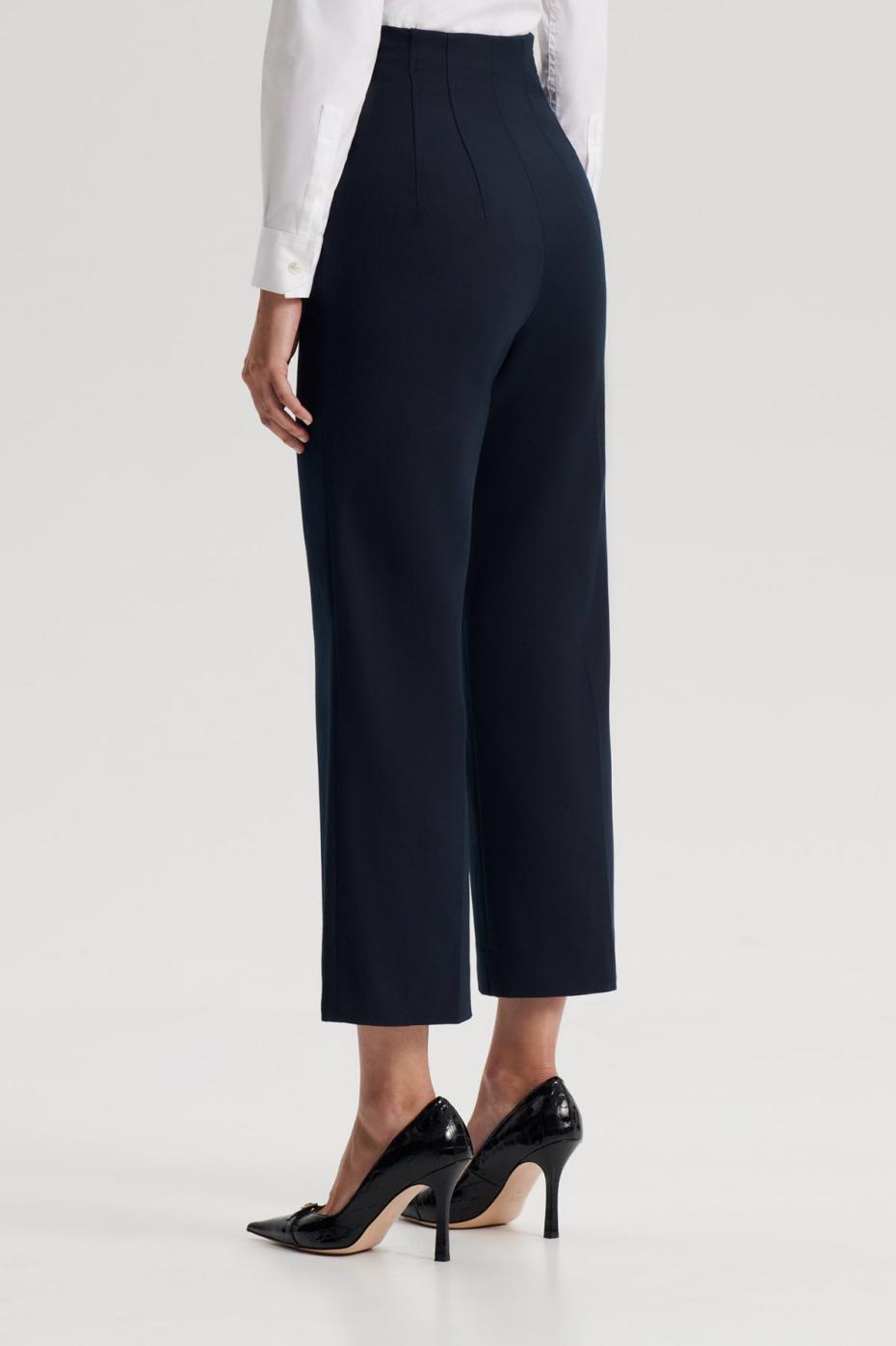 Trousers | Women Scanlan Theodore MERCERISED COTTON TROUSER Navy