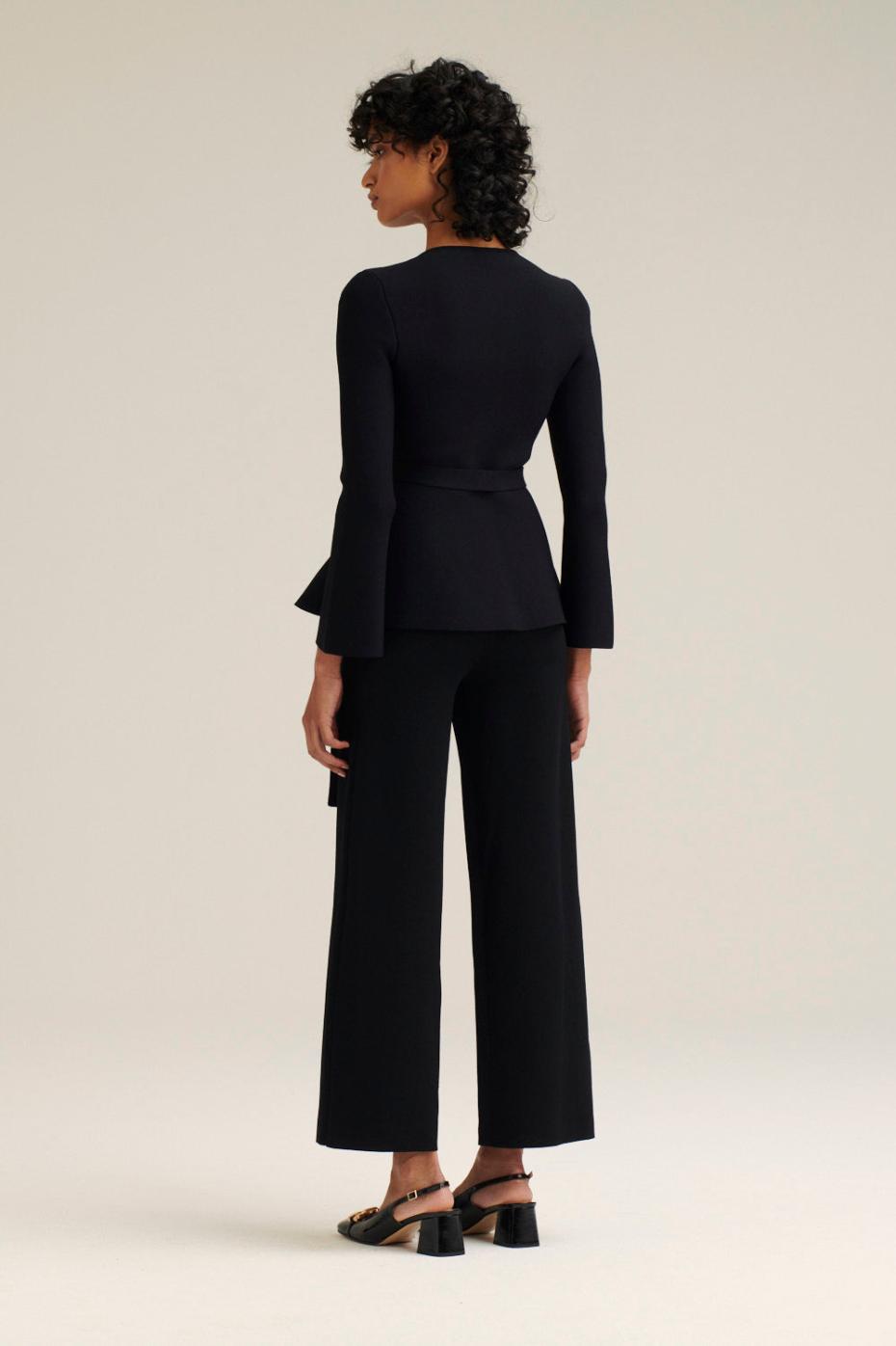 Trousers | Women Scanlan Theodore MICRO CREPE CROP TROUSER Black
