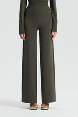 Trousers | Women Scanlan Theodore MICRO CREPE KNIT TROUSER Safari