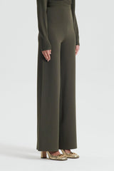 Trousers | Women Scanlan Theodore MICRO CREPE KNIT TROUSER Safari