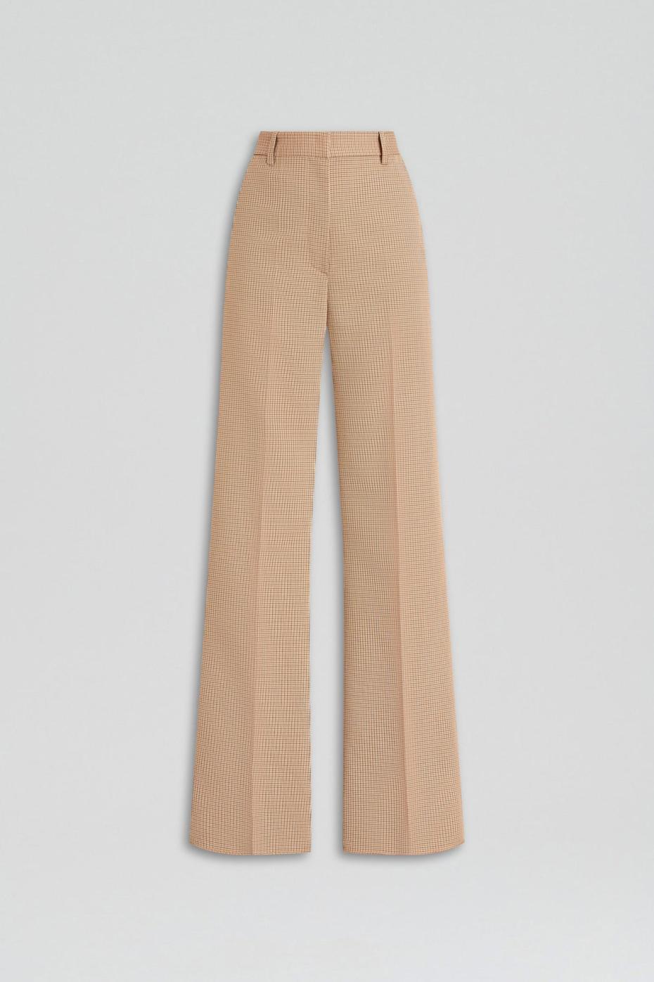 Trousers | Women Scanlan Theodore PLAID TAILORED TROUSER Caramel