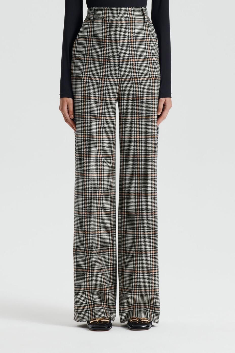 Trousers | Women Scanlan Theodore PLAID TROUSER Black.white