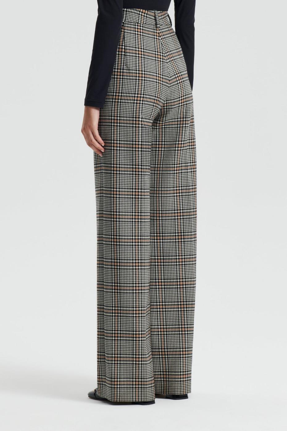 Trousers | Women Scanlan Theodore PLAID TROUSER Black.white