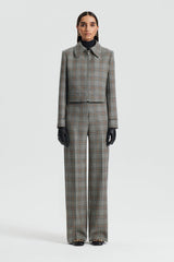 Trousers | Women Scanlan Theodore PLAID TROUSER Black.white