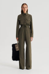 Trousers | Women Scanlan Theodore PLEAT CARGO TROUSER Jungle