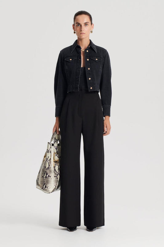 Trousers | Women Scanlan Theodore PLEAT DRAPE LEG TROUSER Black