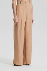 Trousers | Women Scanlan Theodore PLEAT DRAPE LEG TROUSER Camel