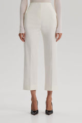 Trousers | Women Scanlan Theodore SATEEN CROPPED WIDE LEG TROUSER Bianco