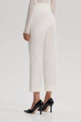 Trousers | Women Scanlan Theodore SATEEN CROPPED WIDE LEG TROUSER Bianco