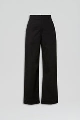 Trousers | Women Scanlan Theodore SATEEN CROPPED WIDE LEG TROUSER Black