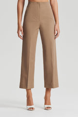 Trousers | Women Scanlan Theodore SATEEN CROPPED WIDE LEG TROUSER Dark.camel