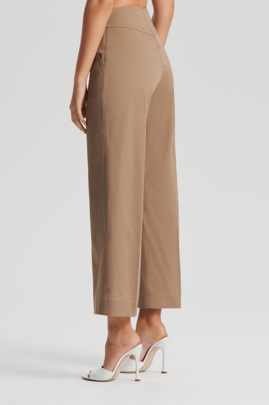 Trousers | Women Scanlan Theodore SATEEN CROPPED WIDE LEG TROUSER Dark.camel