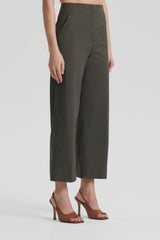 Trousers | Women Scanlan Theodore SATEEN CROPPED WIDE LEG TROUSER Khaki